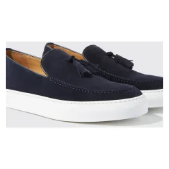 Amedeo Blauwe Suède Loafers