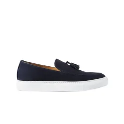Amedeo Blauwe Suède Loafers