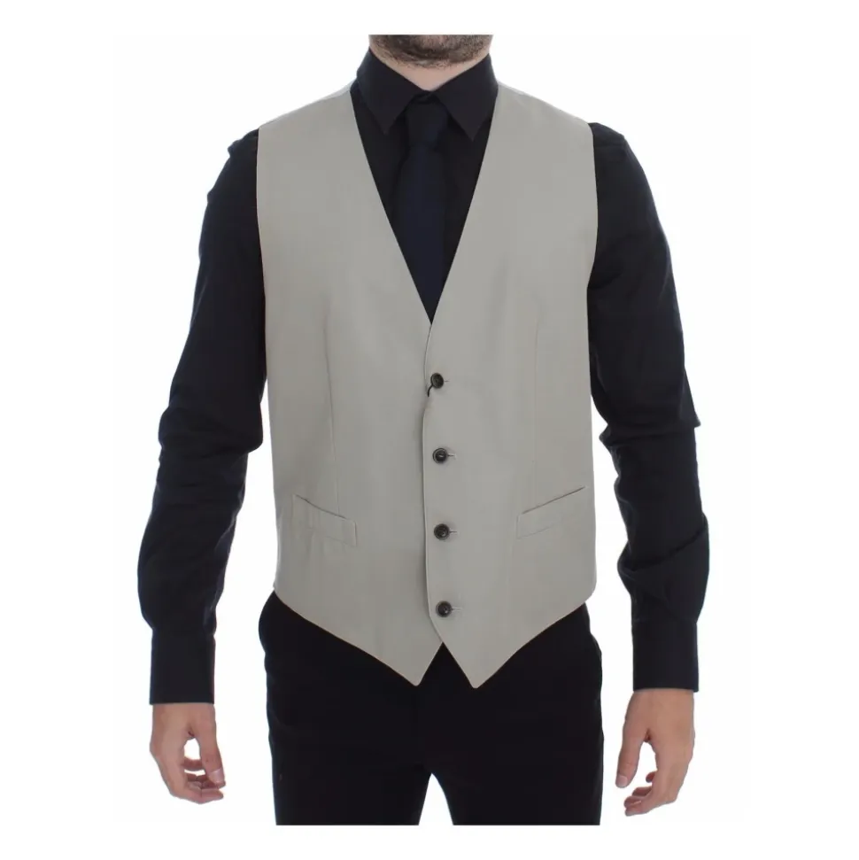 Beige Classic Fit Vest