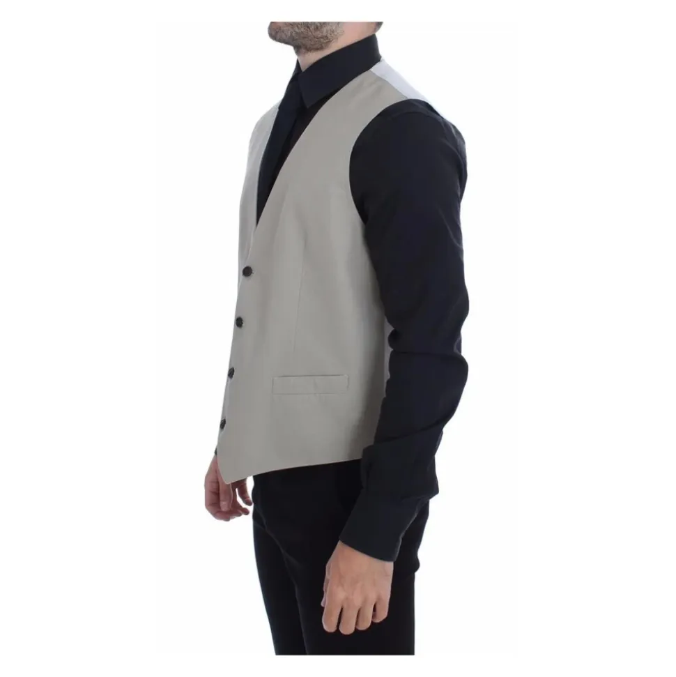Beige Classic Fit Vest