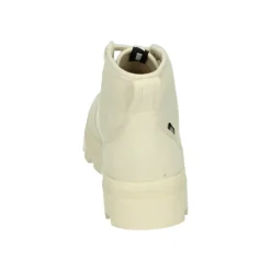 Beige Sportieve Midden Schoenen met Rubberen Zool