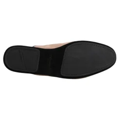 Beige Suède Slides Platte Schoenen