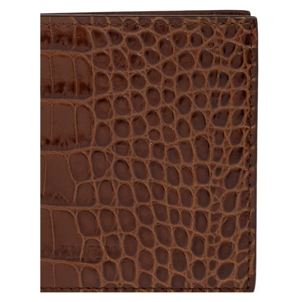 Bifold Croco Leren Portemonnee