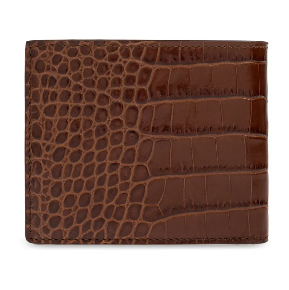 Bifold Croco Leren Portemonnee