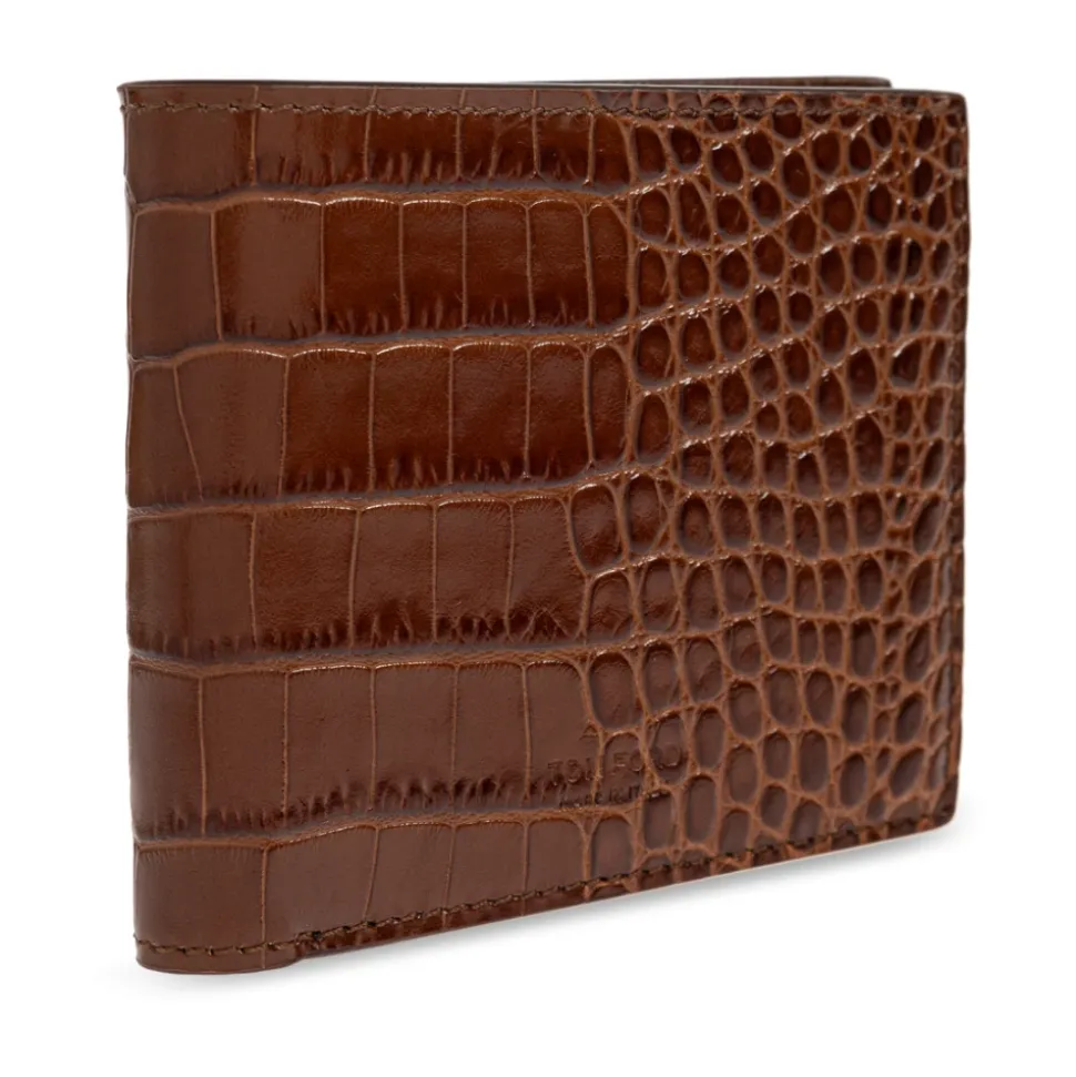 Bifold Croco Leren Portemonnee