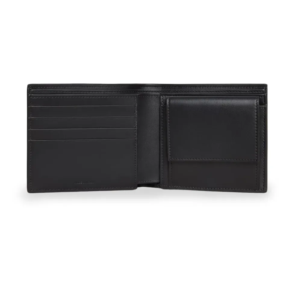 Bi-Fold Portemonnee van Gekornd Kalfsleer