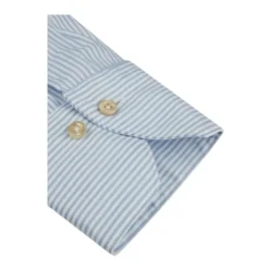 Blauw Gestreept Twill Overhemd