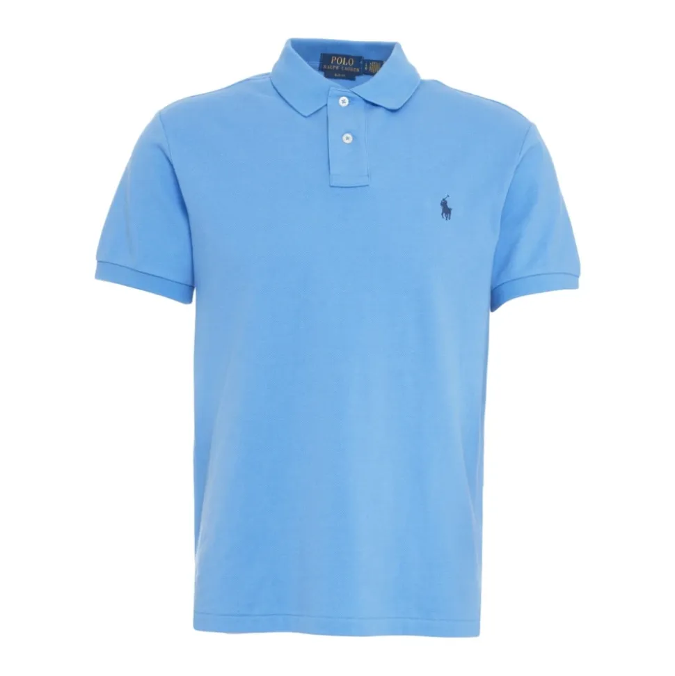 Blauw Slim Fit Polo T-Shirt