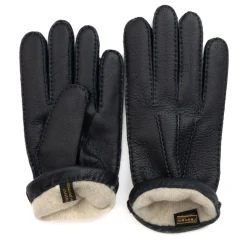 Blauwe Cashmere Gevoerde Hertenhandschoenen