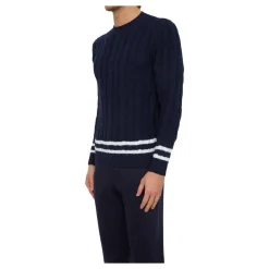 Blauwe Ronde Hals Trui