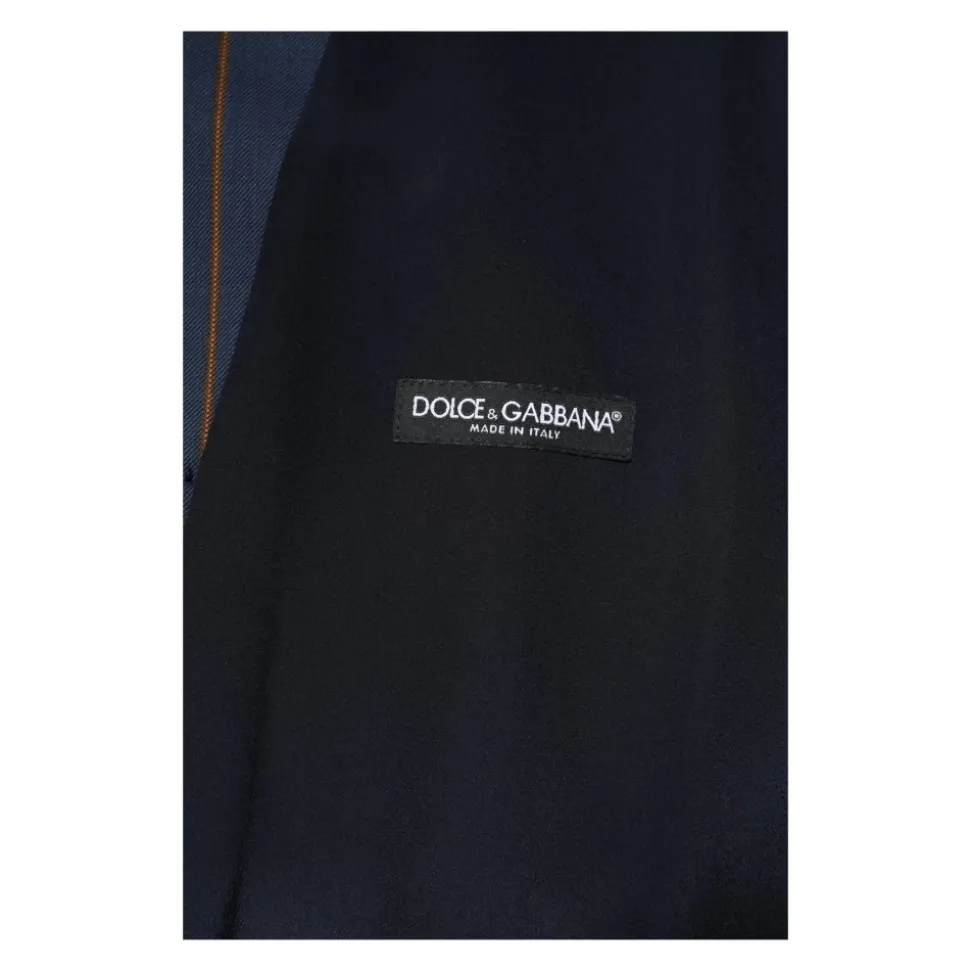Blauwe Strepen Wol Vest Vest