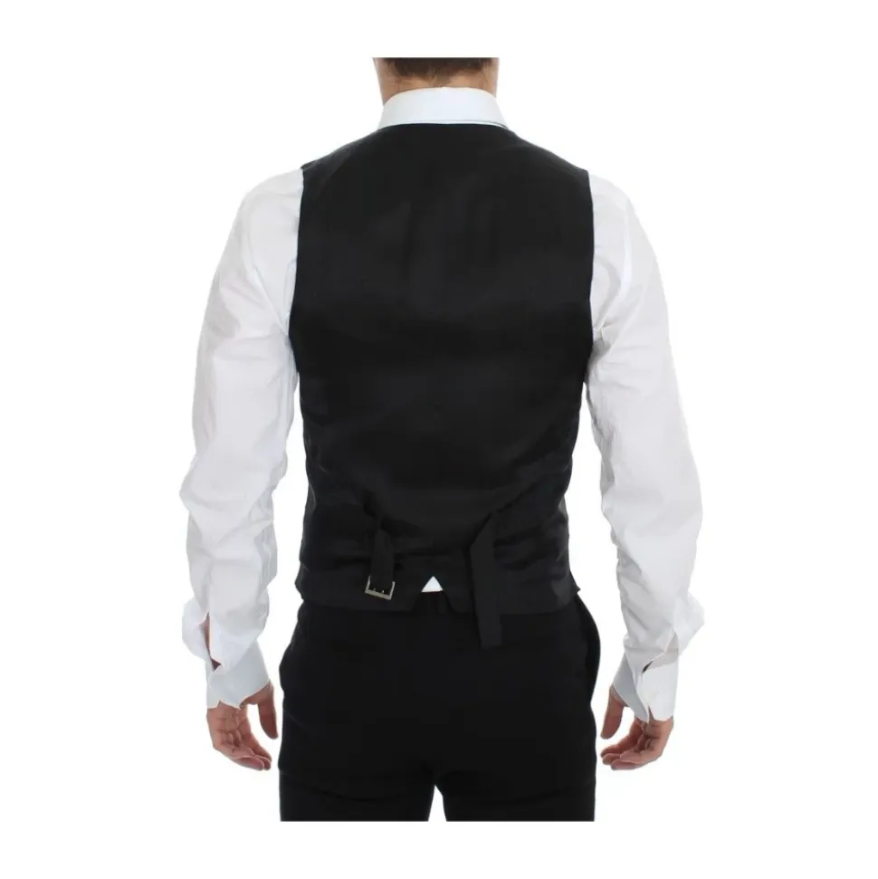 Blauwe Wollen Jurk Vest Elegante Stijl