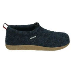 Blauwe Gesloten Pantoffels met Bontvoering