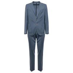 Blauwe Jas met Twee-Knoopssluiting