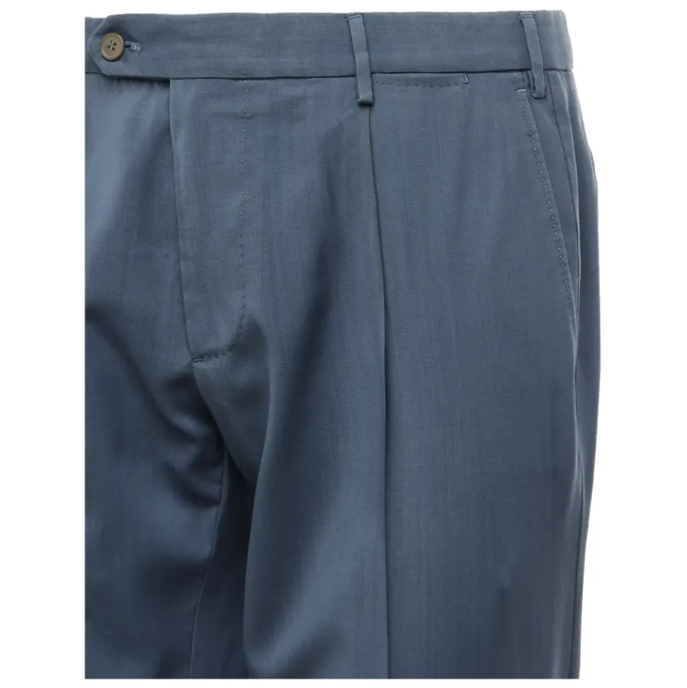 Blauwe Jas met Twee-Knoopssluiting