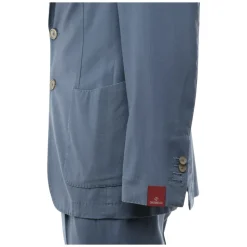 Blauwe Jas met Twee-Knoopssluiting