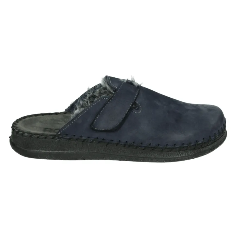 Blauwe Nubuck Heren Pantoffels