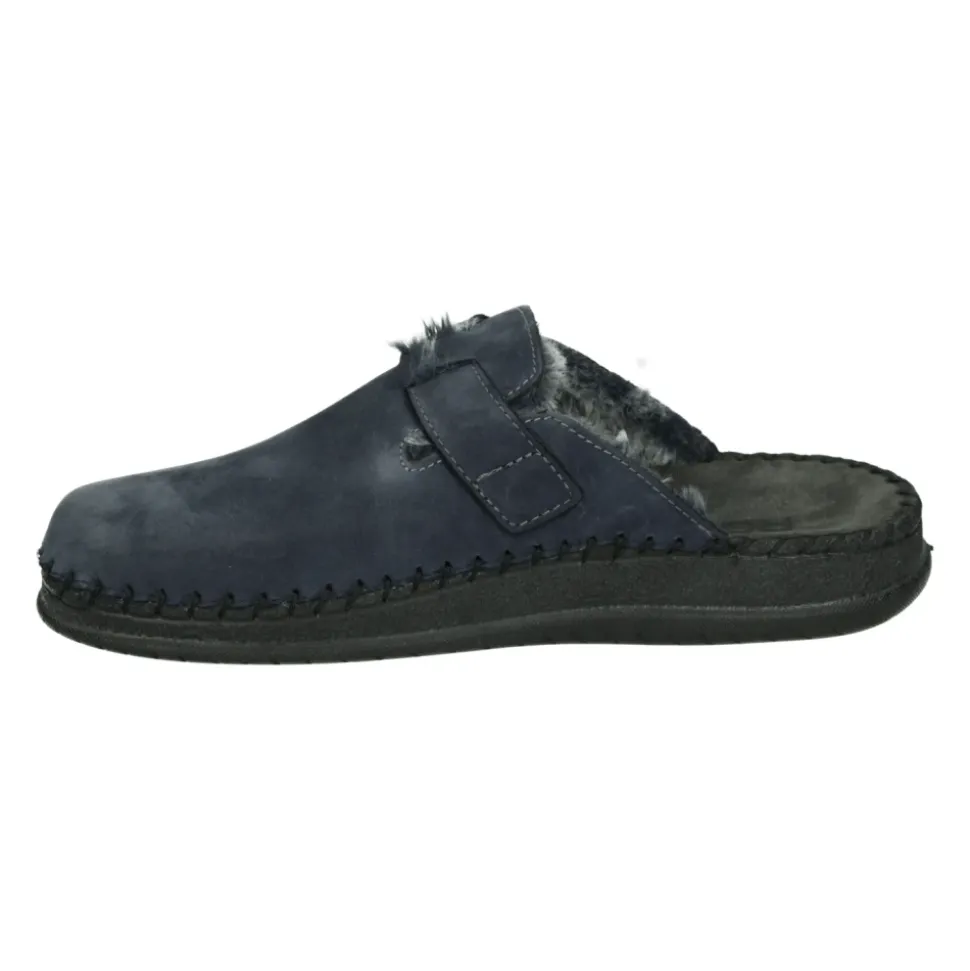 Blauwe Nubuck Heren Pantoffels