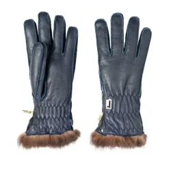 Blauwe Ski Peccary Handschoen