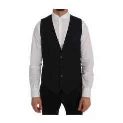 Blauw Gestreept Gilet