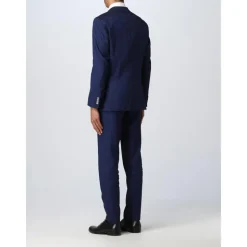Blauw linnen pak voor heren