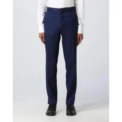 Blauw linnen pak voor heren