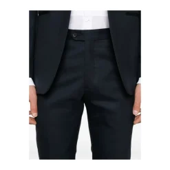 Blauw Oxford Pak met Achteruitgangen