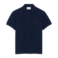 Blauw Piqué Poloshirt Geborduurd Logo