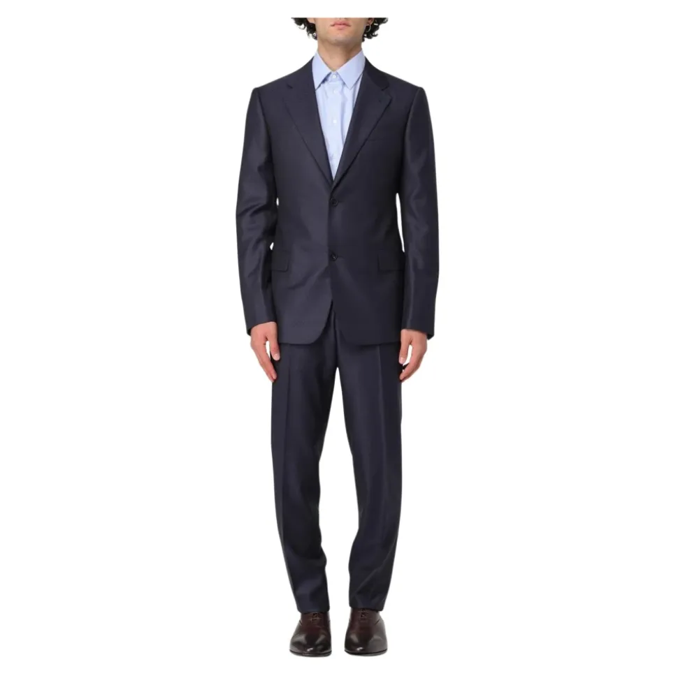 Blauw Tweedelig Formeel Pak
