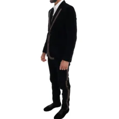 Blauw Velvet Slim 3-Delig Pak