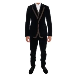 Blauw Velvet Slim 3-Delig Pak