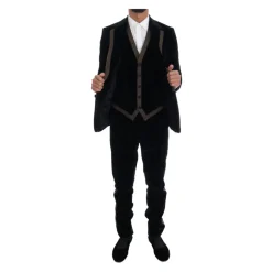 Blauw Velvet Slim 3-Delig Pak