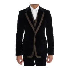 Blauw Velvet Slim 3-Delig Pak