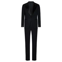 Blauw Wol Tuxedo Pak Single-Breasted