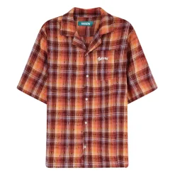 Bowlingkraag Shirt met Korte Mouwen