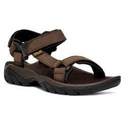 Bruine leren heren wandelsandalen