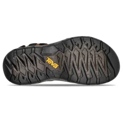 Bruine leren heren wandelsandalen