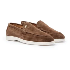 Bruine Suède Heren Loafer Schoen