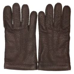 Bruine Cashmere Gevoerde Pecari Handschoenen