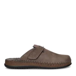 Bruine heren pantoffels, comfortabel en warm