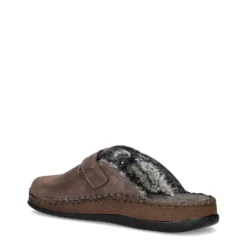 Bruine heren pantoffels, comfortabel en warm