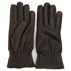 Bruine leren gehamerde handschoenen