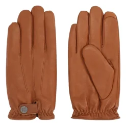 Bruine leren handschoenen met touchscreenfunctie