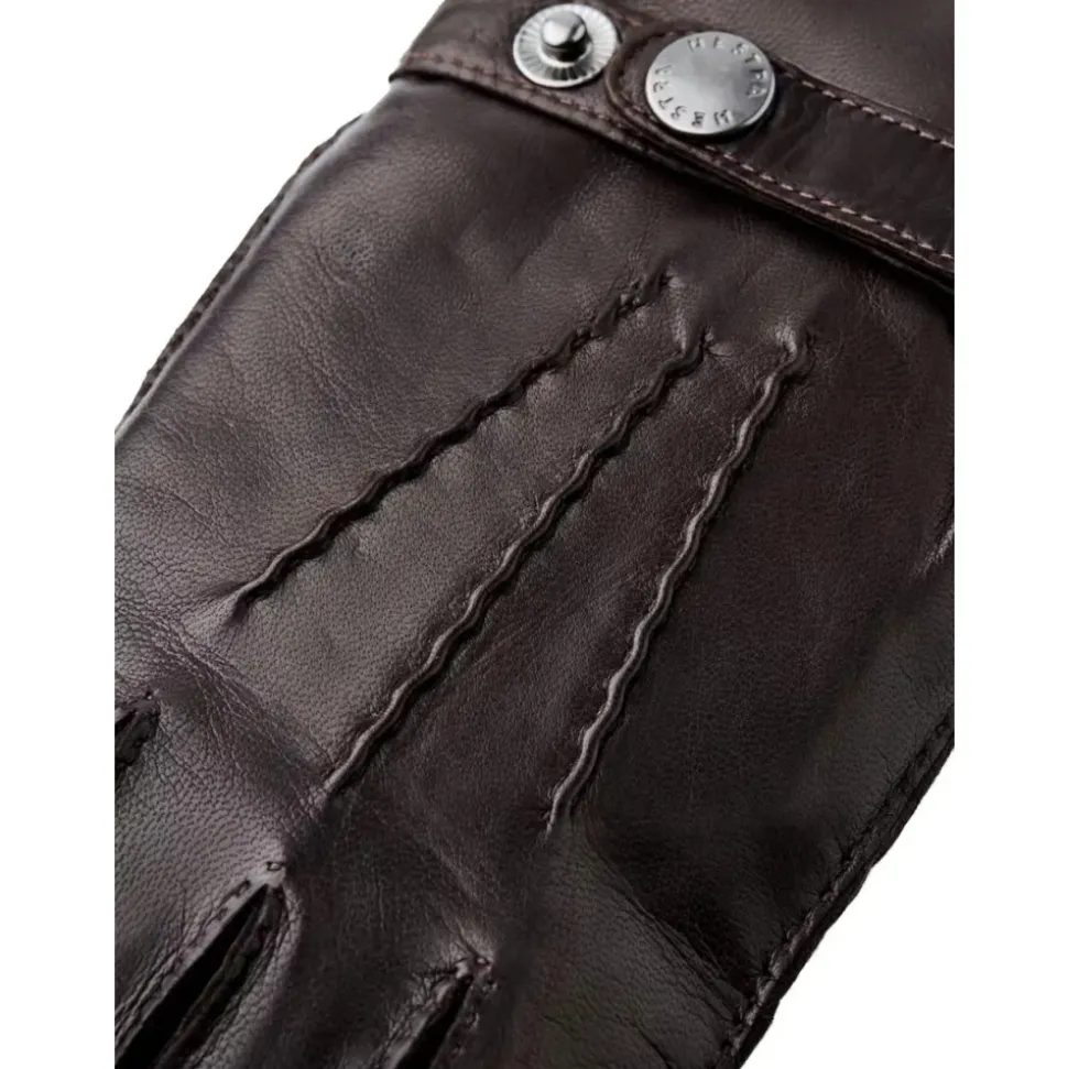 Bruine leren handschoenen voor heren