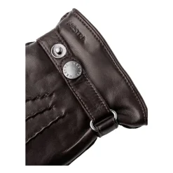 Bruine leren handschoenen voor heren