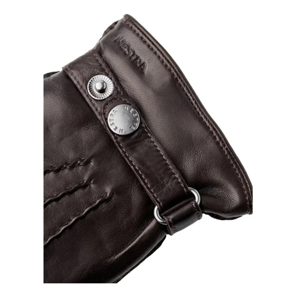 Bruine leren handschoenen voor heren