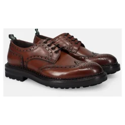 Bruin Leren Platte Schoenen Stijlvol Kwaliteit