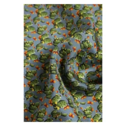 Cactus Print Zijden Foulard Sjaal