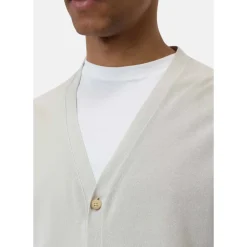 Cardigan met lange mouwen, knoopsluiting en logo borduursel