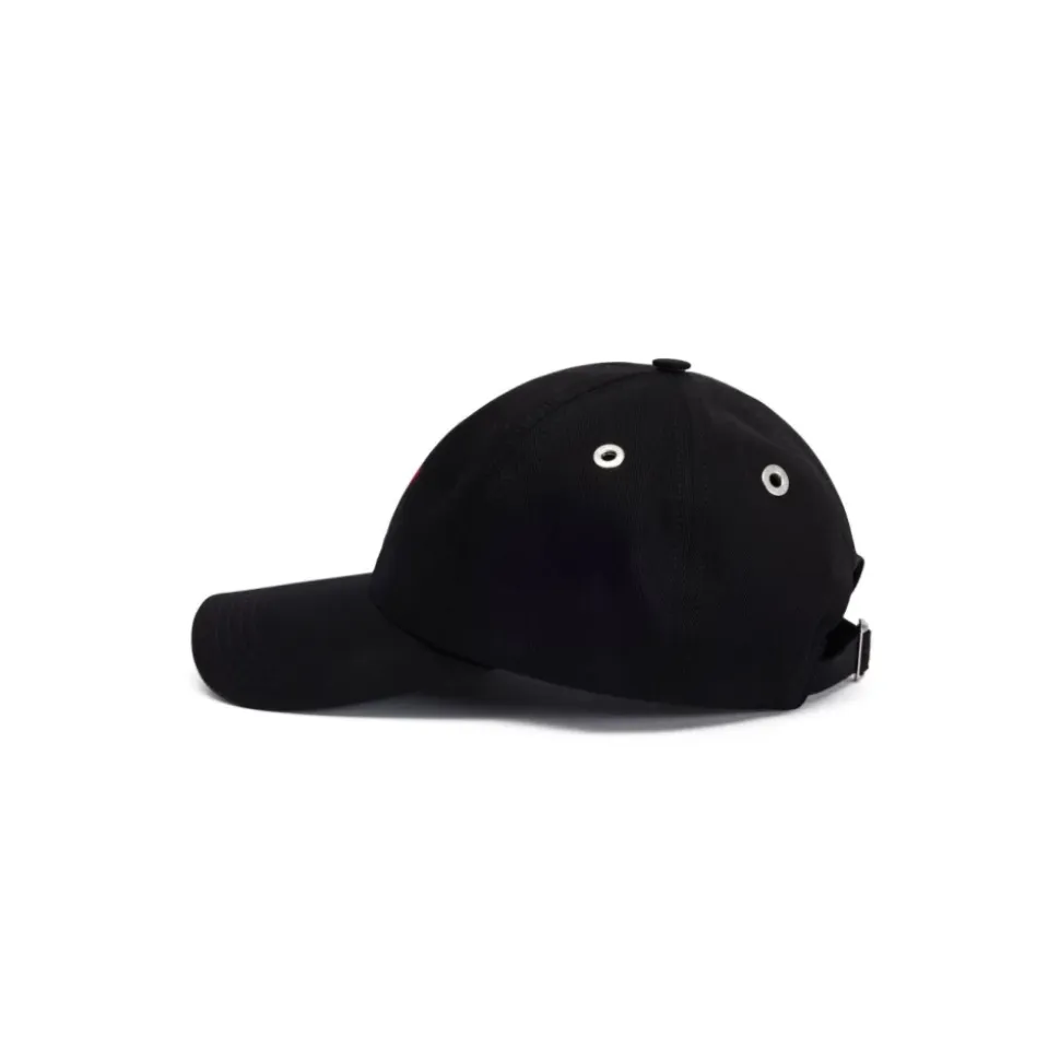 Casquette in katoengabardine met perzikhuid effect